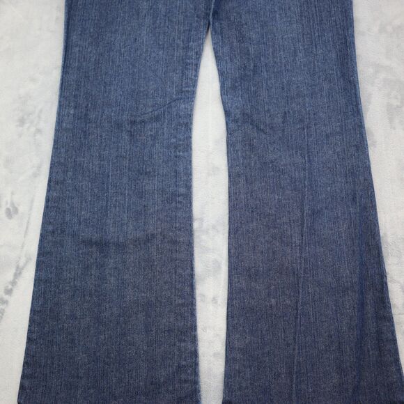 Calvin Klein Jeans Womens 30 Blue Flared Low Rise 5 Pocket Dark Wash Denim Pants - Picture 16 of 16